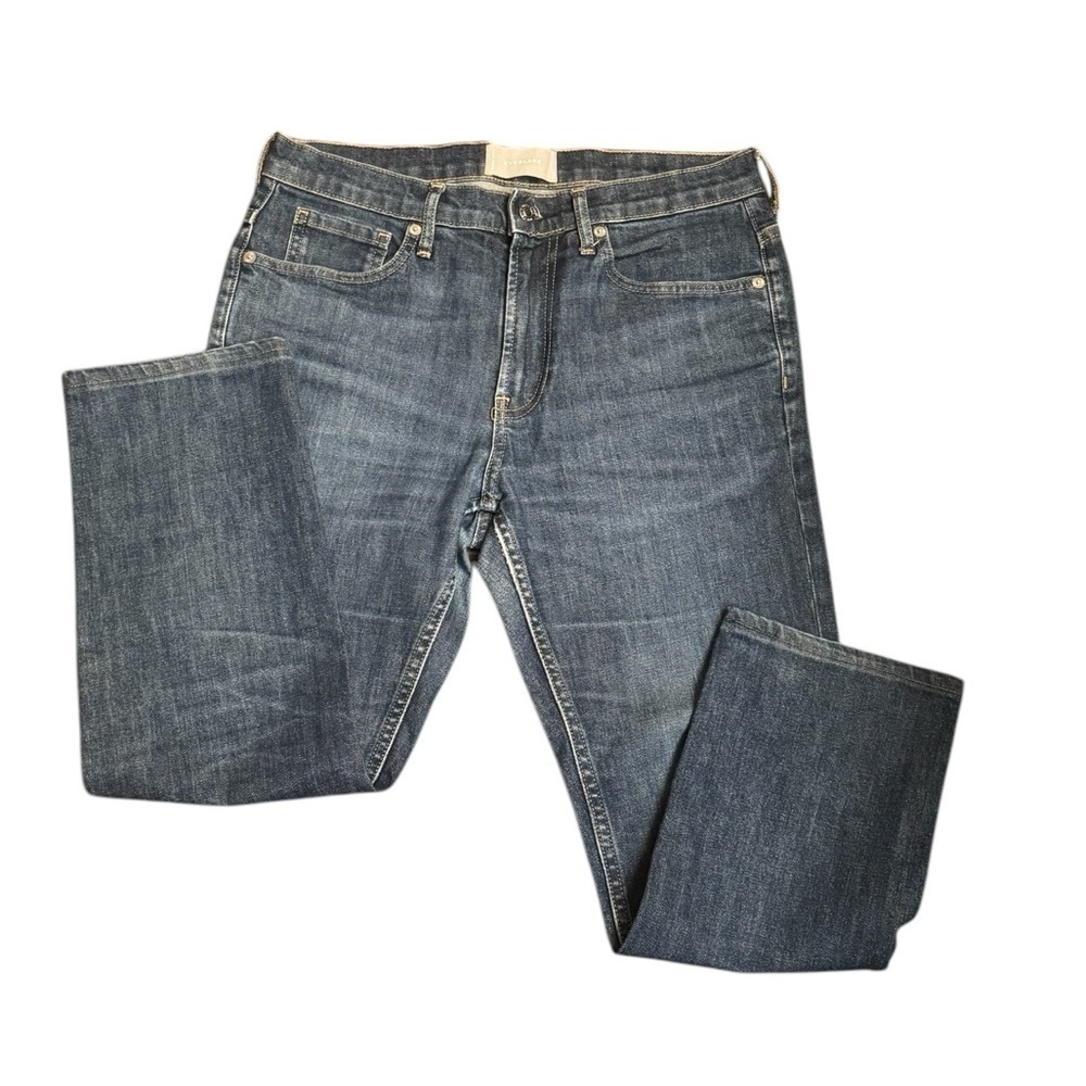 EVERLANE 5 Pocket Dark Wash Stretch Jeans Size 30 X 26 Women Mid Rise Slim Denim